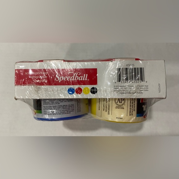 Speedball Energy Surge Fabric Screen Printing 4 Count Ink Set- 4oz Jars - Picture 3 of 3